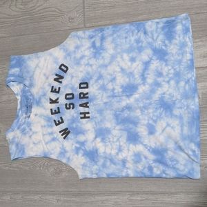 Weekend So Hard muscle tie-dye shirt